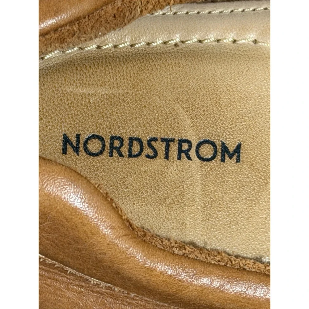 Nordstrom Mens Tan Brown Leather Penny Loafer Driving Shoes Brazil Size 9M